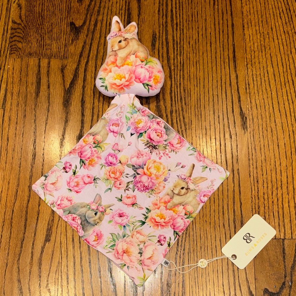 Bums & Roses “Some Bunny Special” lovey blanket with bunnies and floral - Easter